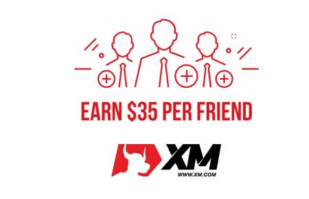 XM Refer a Friend-programma - tot $ 35 per vriend