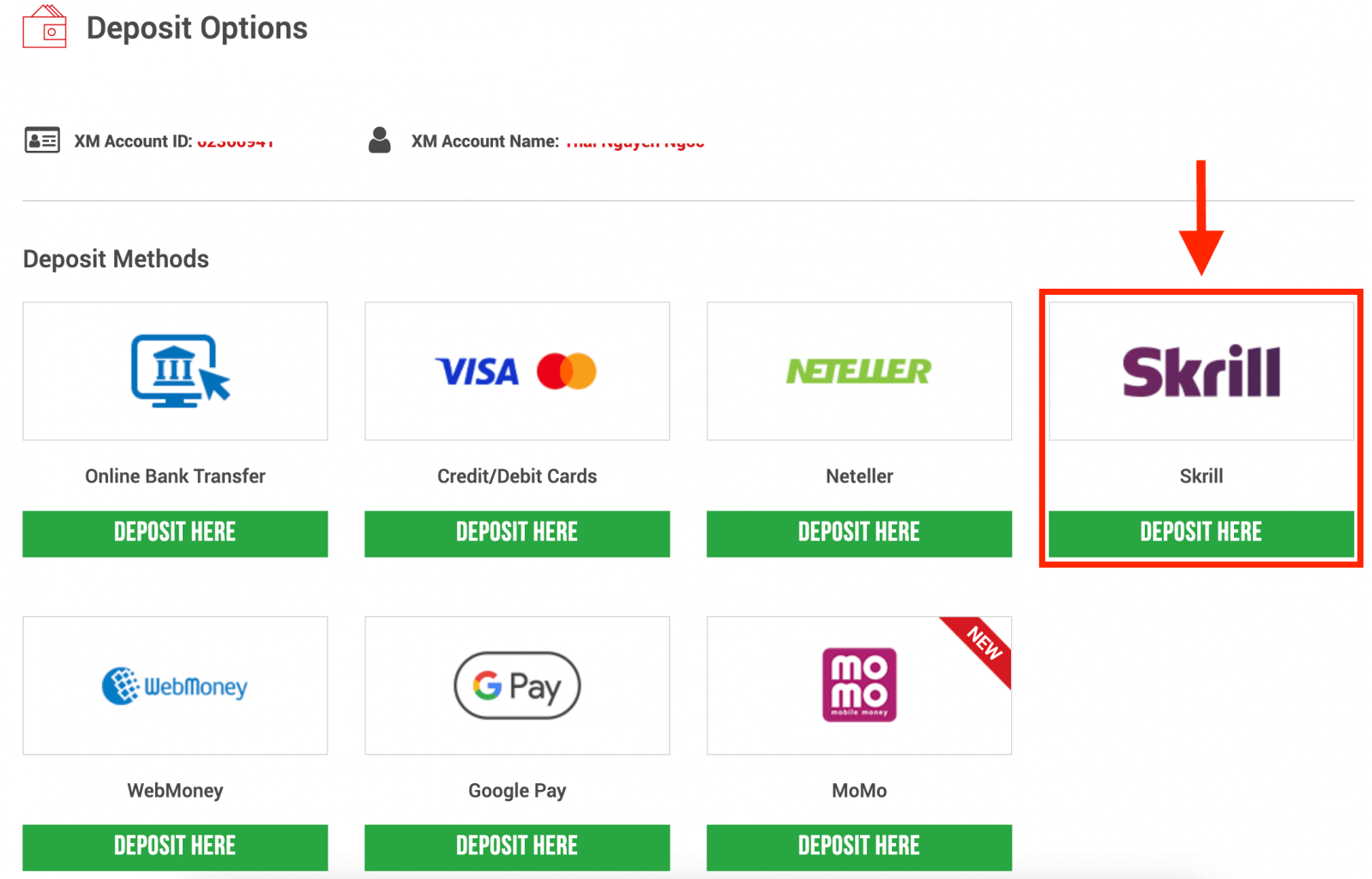 Jinsi ya kuweka pesa kwenye XM Vietnam Jinsi ya kuweka pesa kwenye XM Vietnam