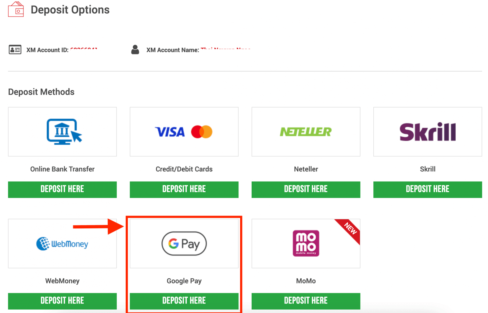 Jinsi ya kuweka pesa kwenye XM Vietnam Jinsi ya kuweka pesa kwenye XM Vietnam