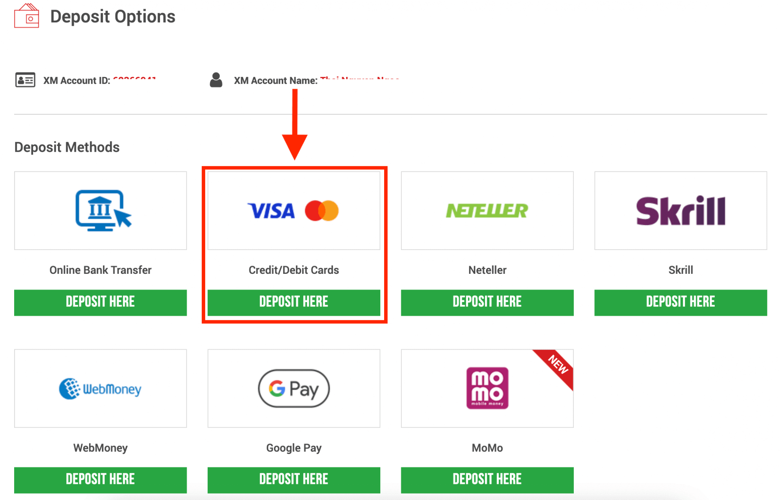 Jinsi ya kuweka pesa kwenye XM Vietnam Jinsi ya kuweka pesa kwenye XM Vietnam