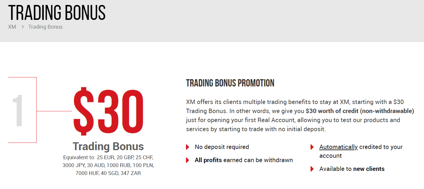 XM Depo Komès Bonis - $ 30 XM Depo Komès Bonis - $ 30